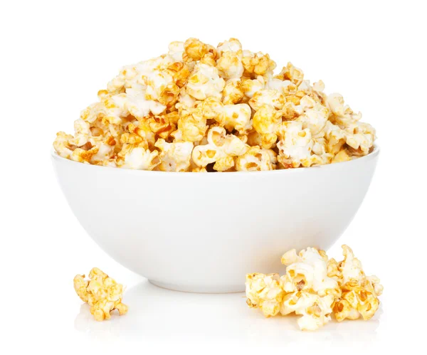 Skål med popcorn — Stockfoto