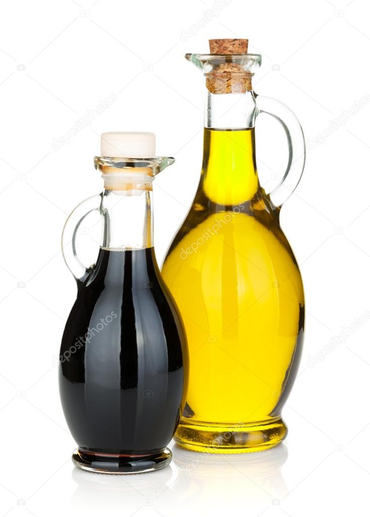 Olive oil and vinegar bottles Stock Photo by ©karandaev 30372193