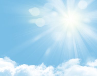 Sunlight and blue sky clipart