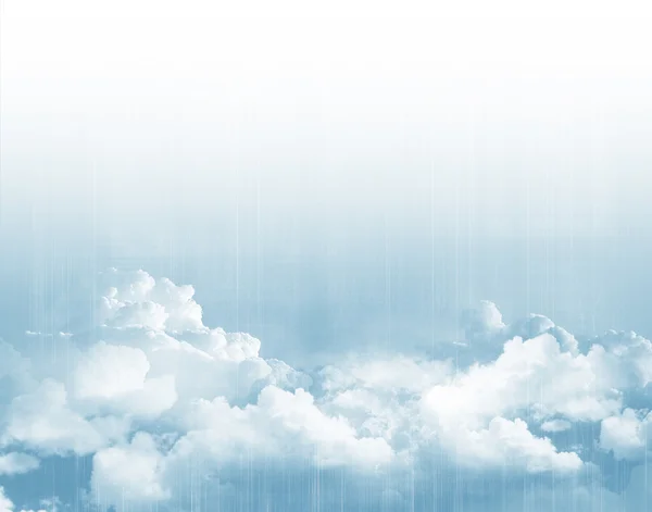 Cielo azul sobre nubes — Foto de Stock