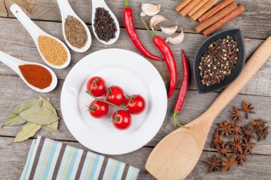 renkli otlar ve baharatlar seçim