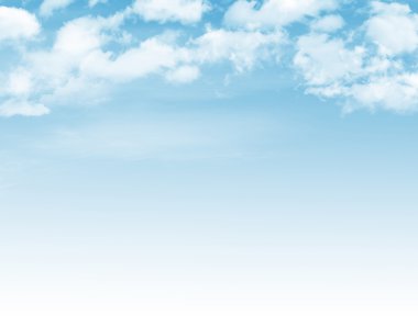 Blue sky with clouds clipart