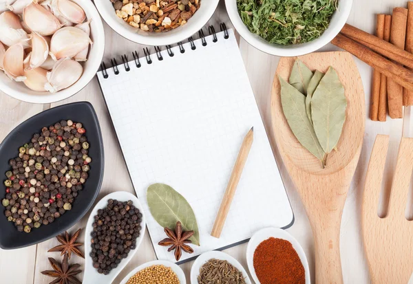 Colorful herbs and spices selection — Stock Photo, Image