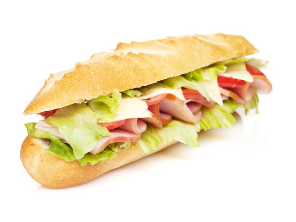 Verse sandwich met vlees en groenten — Stockfoto