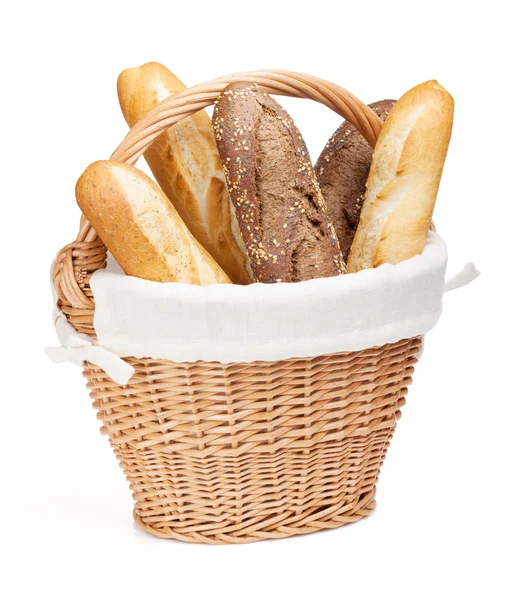 Verschiedene französische Baguettekörbe — Stockfoto