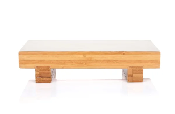 Дерев'яний стіл для японської їжі — стокове фото