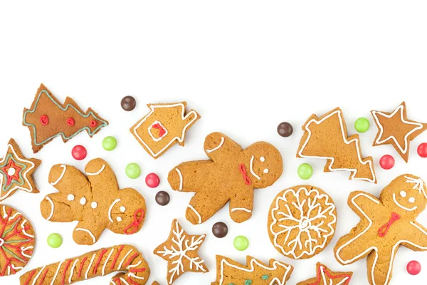 Casero varias galletas de jengibre de Navidad — Foto de Stock