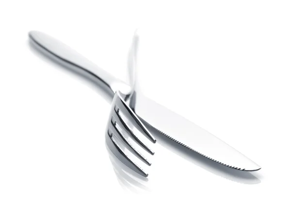 Silverware or flatware set of fork and knife — Stock Photo, Image