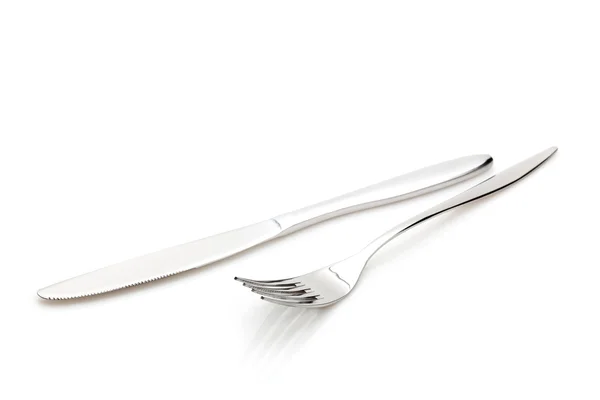Gümüş veya çatal bıçak seti çatal ve bıçak — Stok fotoğraf