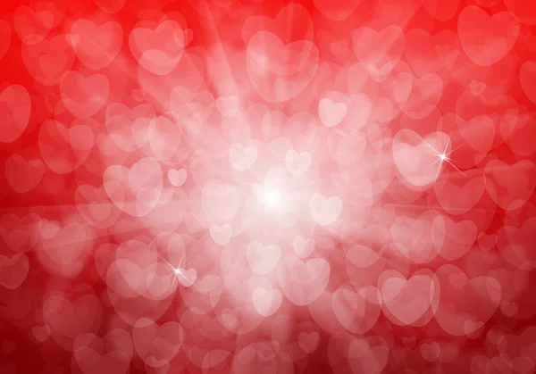 Valentine's day red hearts background — Stock Photo, Image