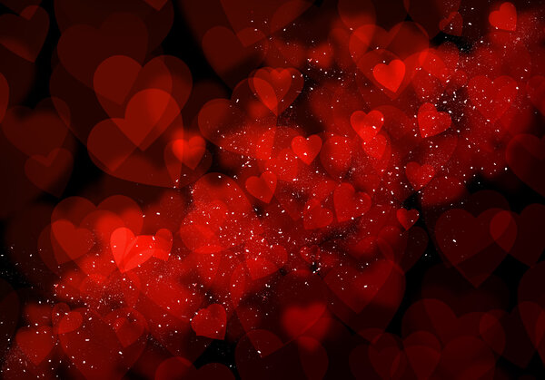 Día de San Valentín corazones rojos fondo — Foto de Stock