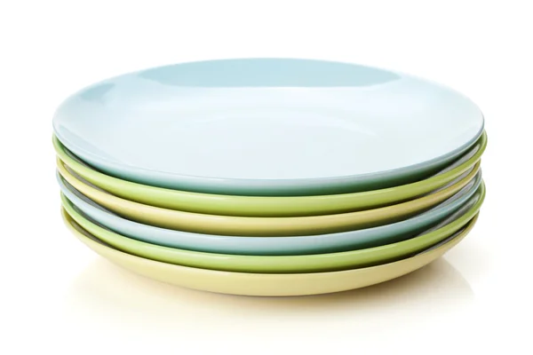 Colorful plates and saucers — Stock Photo, Image