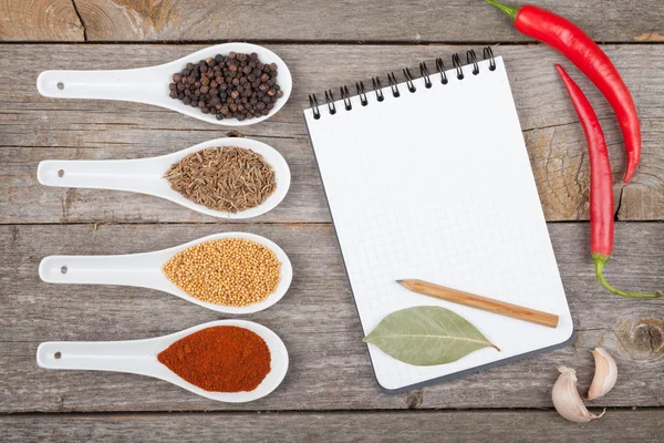 Colorful herbs and spices selection — Stock Photo, Image