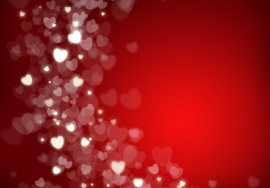 Sevgililer günü kırmızı kalpler arka plan