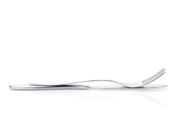 Silverware or flatware set of fork and knife — Stock Photo, Image