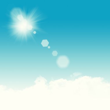 Blue sunny sky
