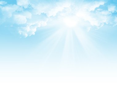 Güneş ve mavi gökyüzü