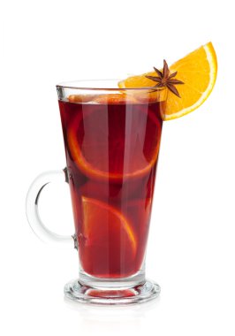 Noel mulled şarap portakal ve baharatlar ile
