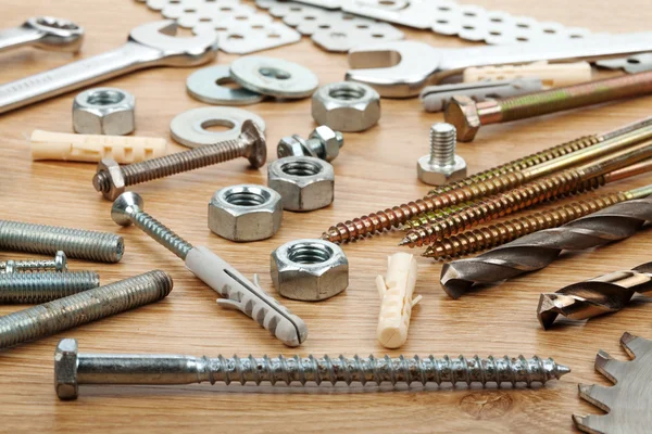 Nuts, screws and bolts — Stock Photo, Image