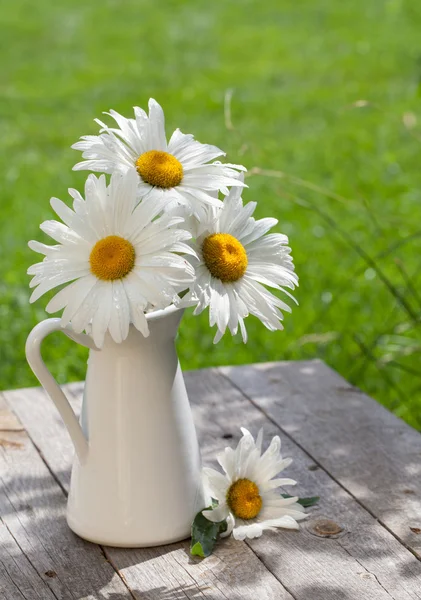 Fresh garden chamomile bouquet — Stock Photo, Image