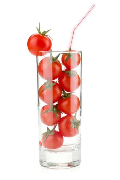 Cherry tomatoes in glass — Stock Photo, Image