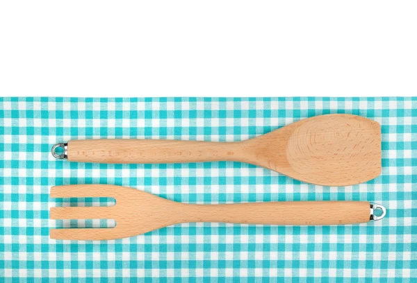 Kitchen utensils over towel — Stock Photo, Image