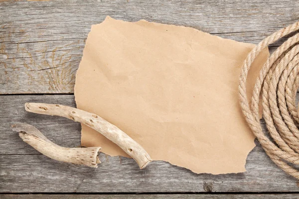 Old paper and rope — Stock Photo, Image