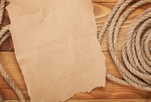 Old paper and rope — Stock Photo, Image