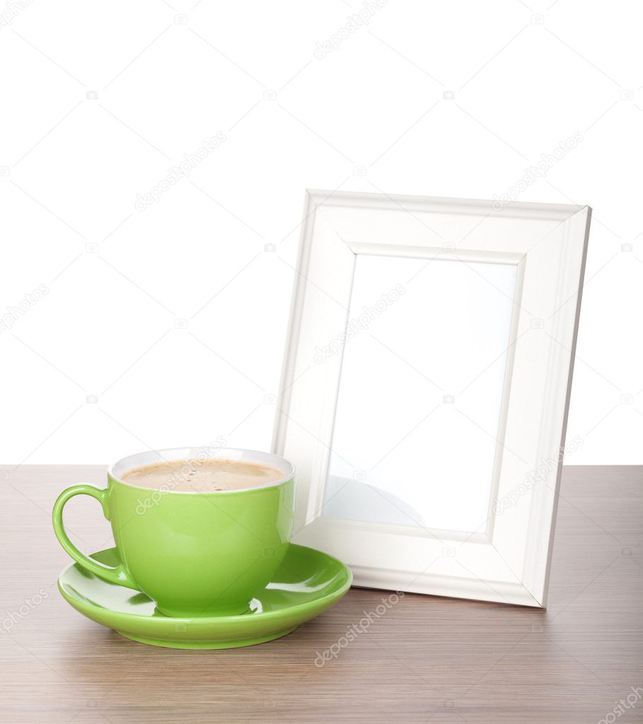 Photo frame and coffee cup