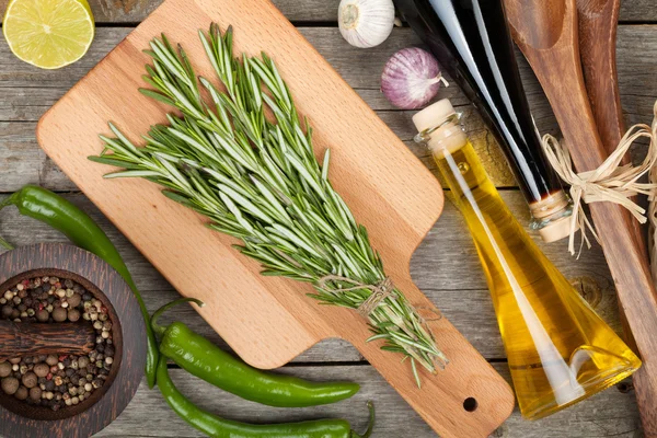 Herbs, spices and seasoning — Stock Photo, Image