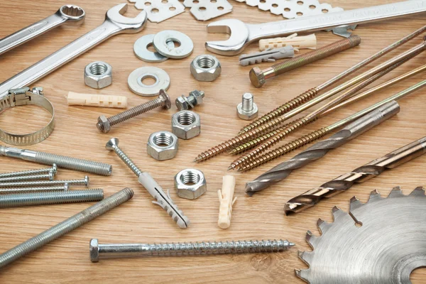 Nuts, screws and bolts — Stock Photo, Image