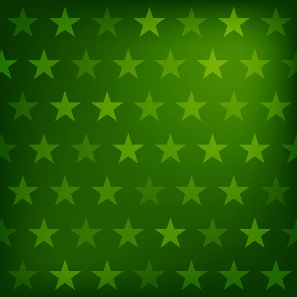 Green stars pattern — Stock Vector