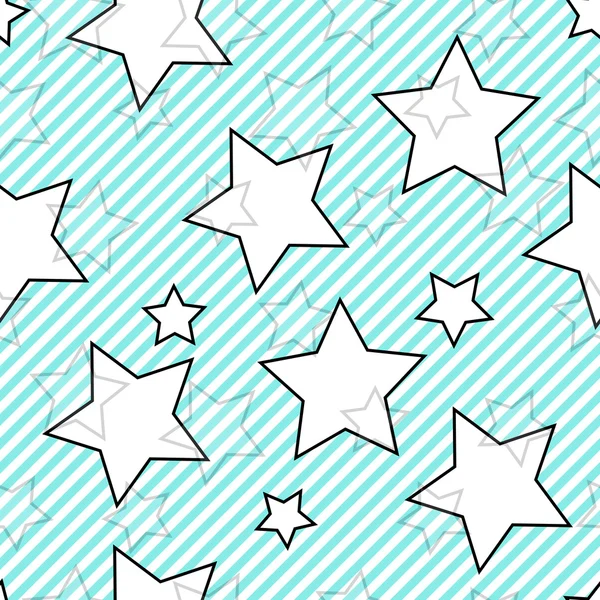 Blauer nahtloser Hintergrund mit Sternen — Stockvektor