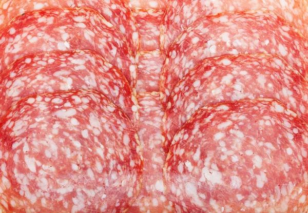 Gesneden salami — Stockfoto