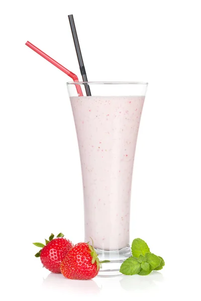 Erdbeermilch-Smoothie-Cocktail Stockbild