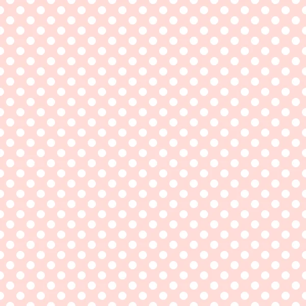 无缝的粉红色波尔卡圆点背景 — 图库矢量图片
