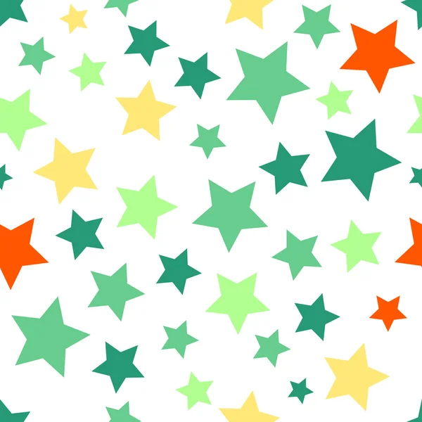 Fond sans couture avec des étoiles colorées — Image vectorielle