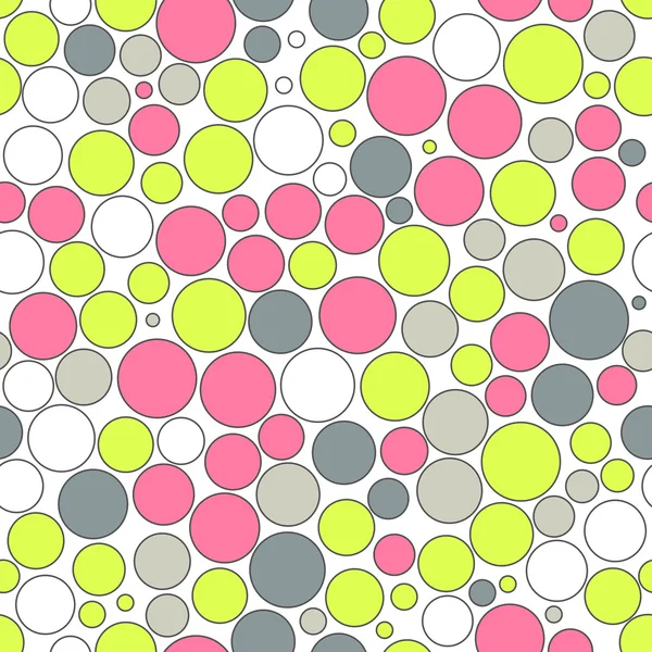 Sömlös bakgrund med färgglada prickar — Stock vektor