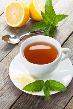 yeşil çay limon ve nane