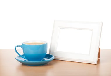 fotoğraf çerçevesi ve kahve Kupası