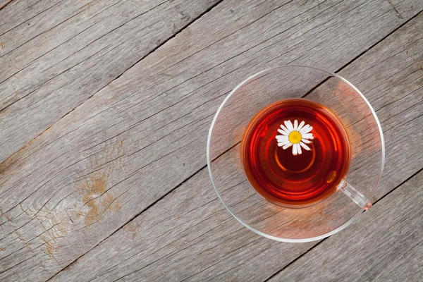 Tea with chamomile flower — Stock Photo, Image