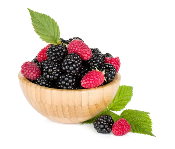 Blackberries and raspberries — Stock Photo, Image