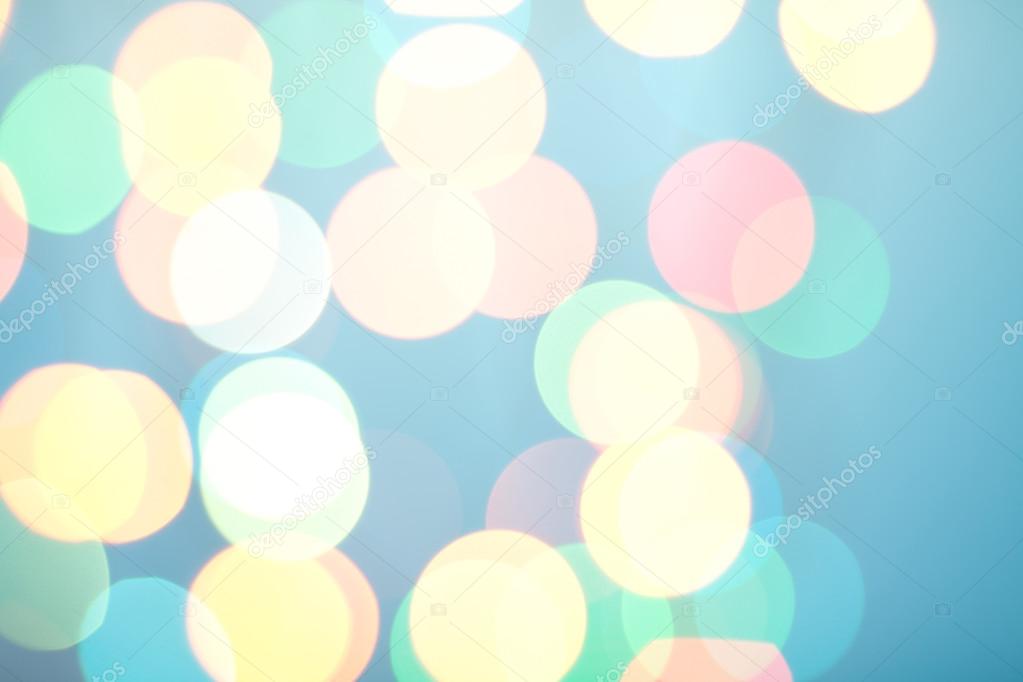 Abstract bokeh on blue