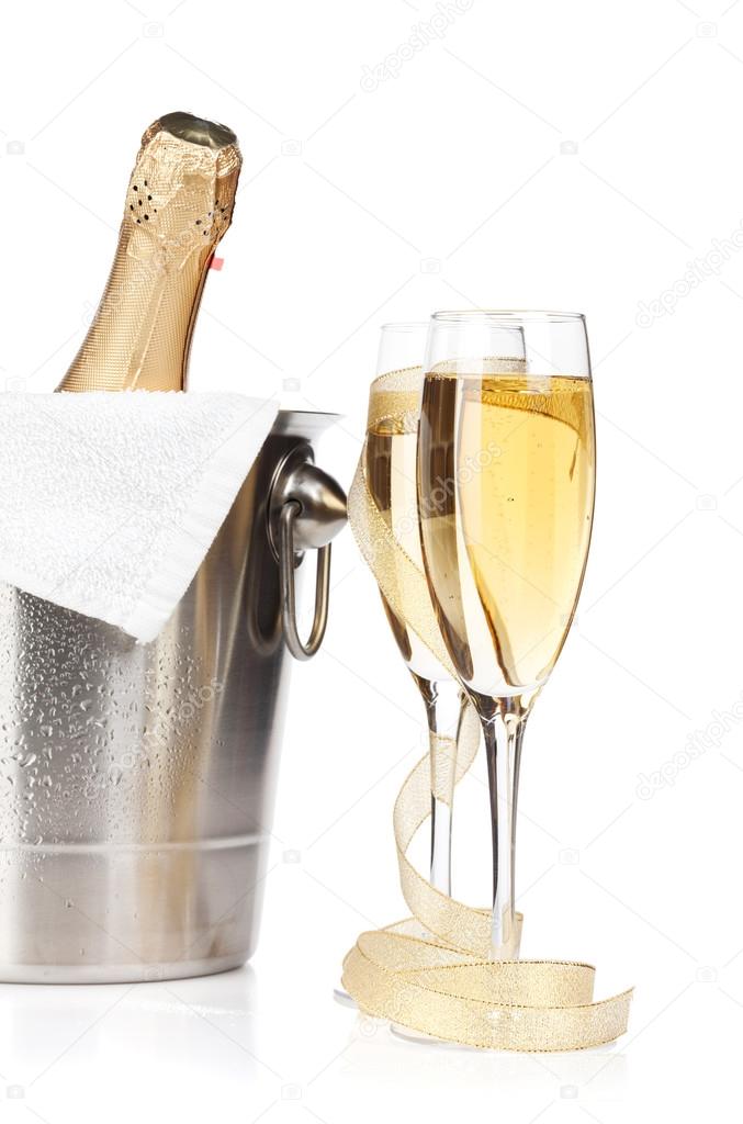 Champagne with glasses