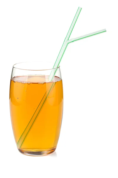 Apple juice in glass — Stock Photo, Image