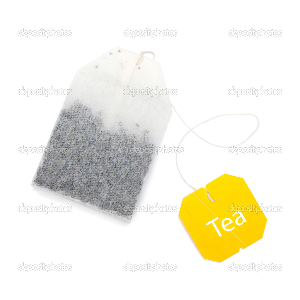 Teabag with label