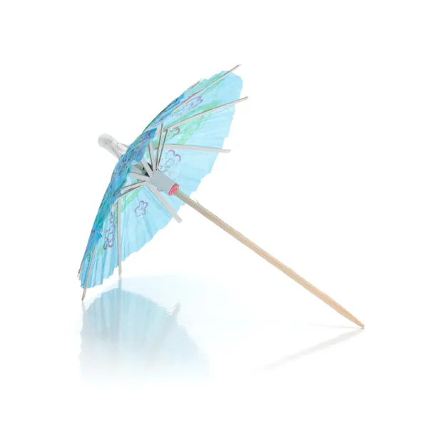 Blue cocktail umbrella — Stock Photo, Image