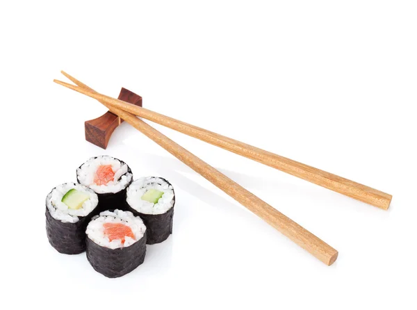寿司套和筷子 — 图库照片