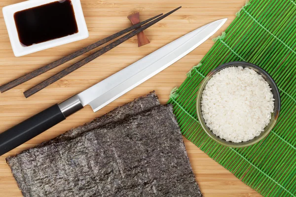 Ingredienti e utensili alimentari giapponesi — Foto Stock