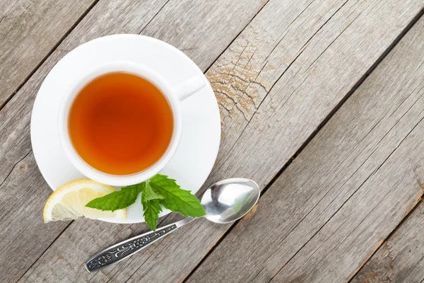 Πράσινο τσάι με λεμόνι — Φωτογραφία Αρχείου